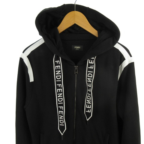 フェンディ FENDI パーカー スウェット ジップアップ テープロゴ
