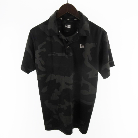 ニューエラ New Era テックポロ 半袖 ポロシャツ 迷彩 カモフラ柄 ブラック グレー ｍ トップス ゴルフ メンズ 121 ベクトルパーク
