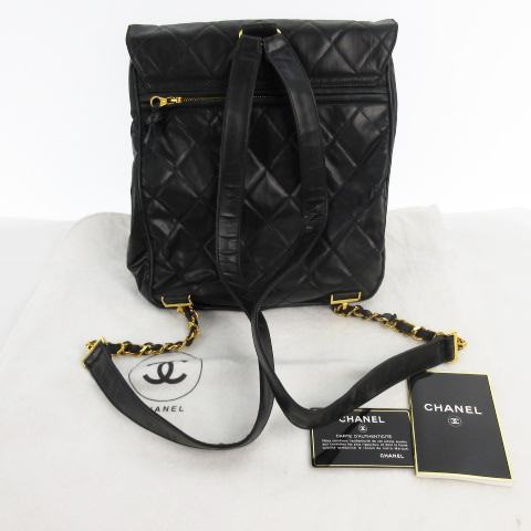 シャネル CHANEL マトラッセ デカココマーク リュックサック 黒