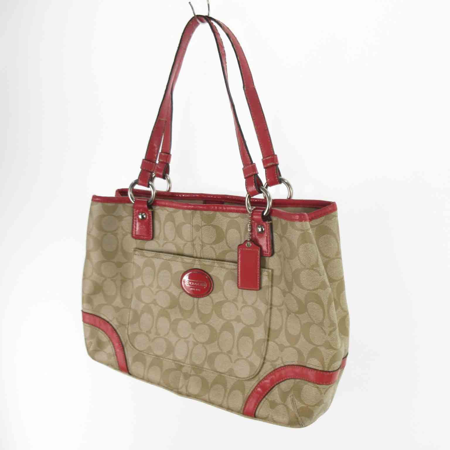 コーチ COACH トートバッグ ハンド F18923 ヘリテージ シグネチャー 