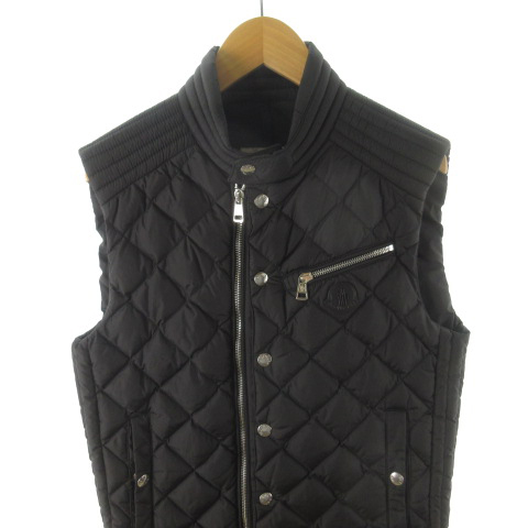 モンクレール MONCLER ダウンベスト ROY キルティング ライダース 黒 