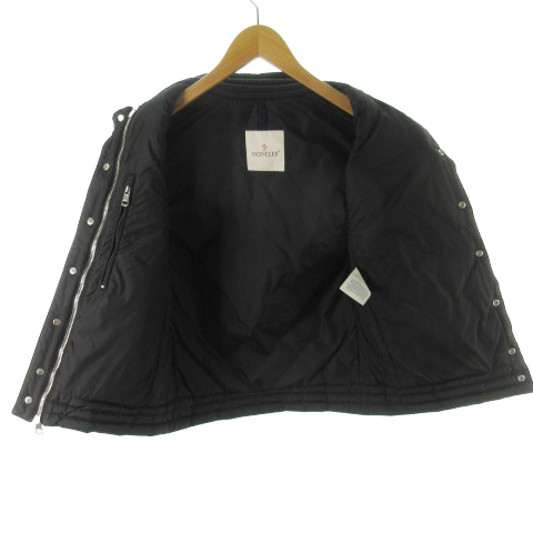 モンクレール MONCLER ダウンベスト ROY キルティング ライダース 黒 