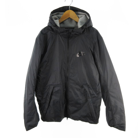 Nike フード付きナイロンジャケット S メンズ古着 NIKE ナイキ フード付き ナイロンジャケット ネイビー