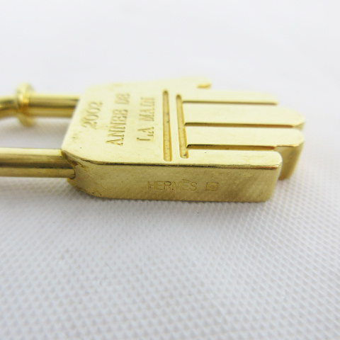 エルメス 2002年限定 美味 ハンドモチーフ 手 カデナ チャーム ゴールド 