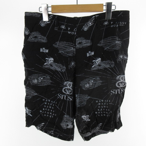 stussy スカル総柄　ショートパンツ ステューシー STUSSY ショートパンツ ハーフ ボーンズ柄 骸骨