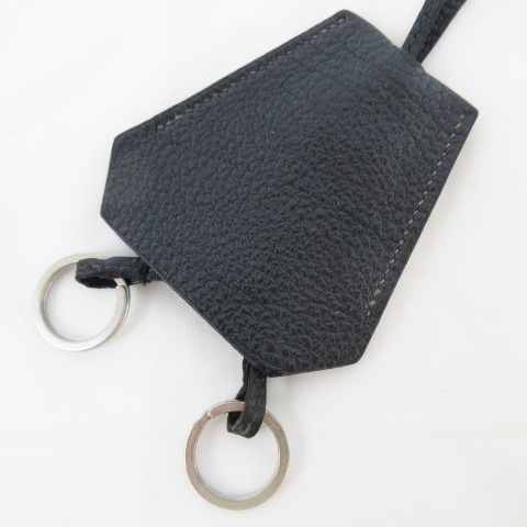 エルメス HERMES クロシェット ネックレス チャーム キーリング ダーク 