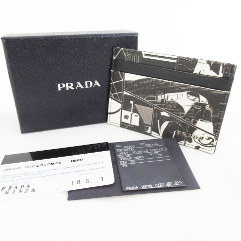 未使用品 プラダ PRADA カードケース 名刺入れ アメコミ コミック  