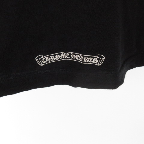 クロムハーツ　半袖　Tシャツ　ネックロゴ　ネックレター　黒　ポケット　プリント CHROME HEARTS クロムハーツ（原本無） Neck Logo S/S Tee