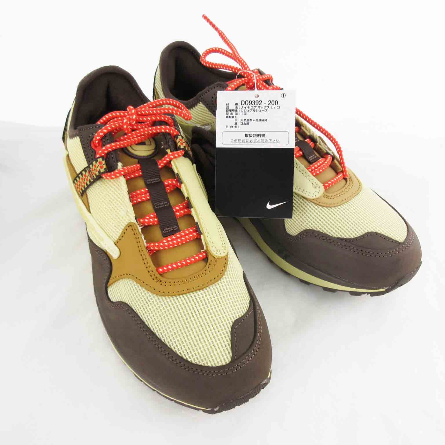 未使用品 ナイキ NIKE TRAVIS SCOTT DO9392-200 AIR MAX 1 CACTUS JACK 