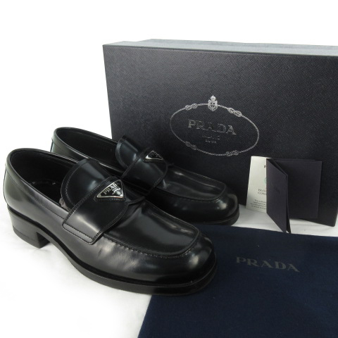 プラダ PRADA モカシン ローファー ドレスシューズ ブラッシュド 