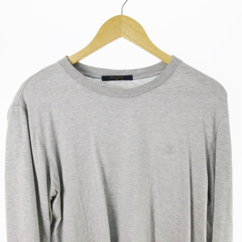 ルイヴィトン LOUIS VUITTON ロンTシャツ カットソー グレー LVロゴ 