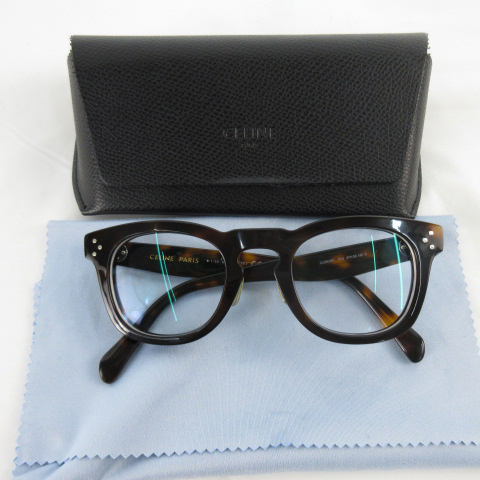 セリーヌ CELINE めがね サングラス ウエリントン CL50049J 鼈甲風 茶  