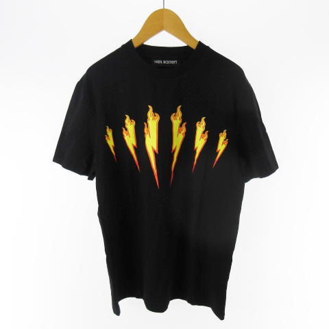 ニールバレット Neil Barrett 19AW 半袖 Tシャツ FIRE BOLT ファイヤー  