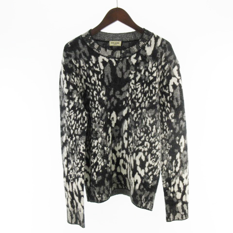 サンローラン パリ SAINT LAURENT PARIS ニット セーター レオパード  