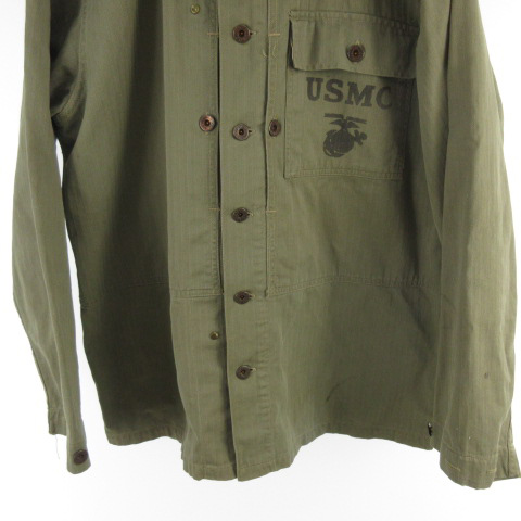 40s USMC P-44ヘリンボーンツイルジャケット HBT Vintage Military Item (ヴィンテージミリタリー/軍物実物