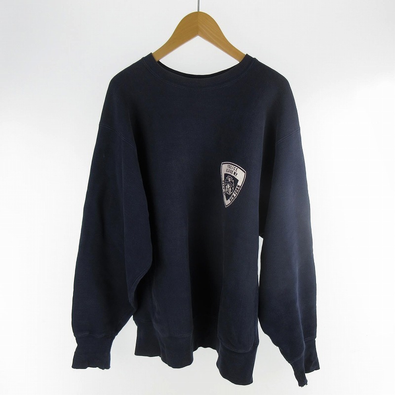 チャンピオン CHAMPION 70s 単色青タグ 染み込み プリント POLICE 
