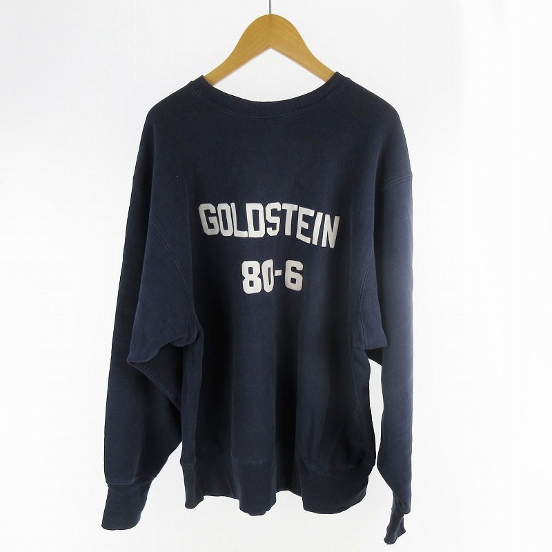 チャンピオン CHAMPION 70s 単色青タグ 染み込み プリント POLICE 