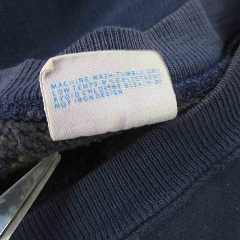 チャンピオン CHAMPION 70s 単色青タグ 染み込み プリント POLICE 