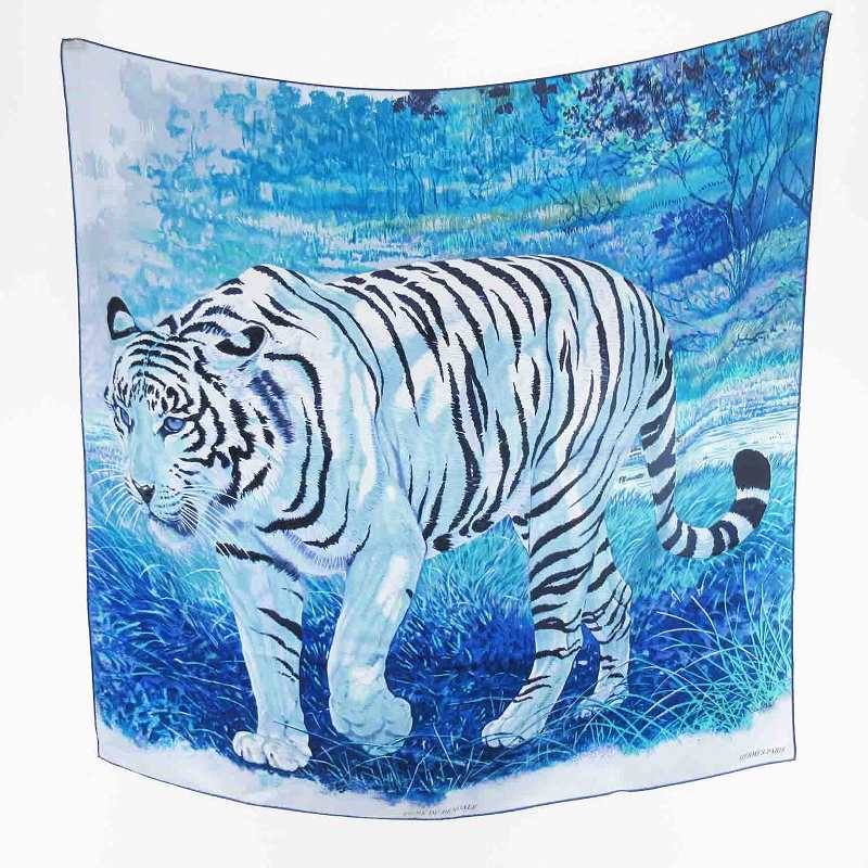 未使用品 エルメス HERMES カレ90 TIGRE DU BENGALE ベンガルの虎 
