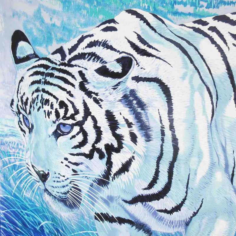 未使用品 エルメス HERMES カレ90 TIGRE DU BENGALE ベンガル 虎柄 