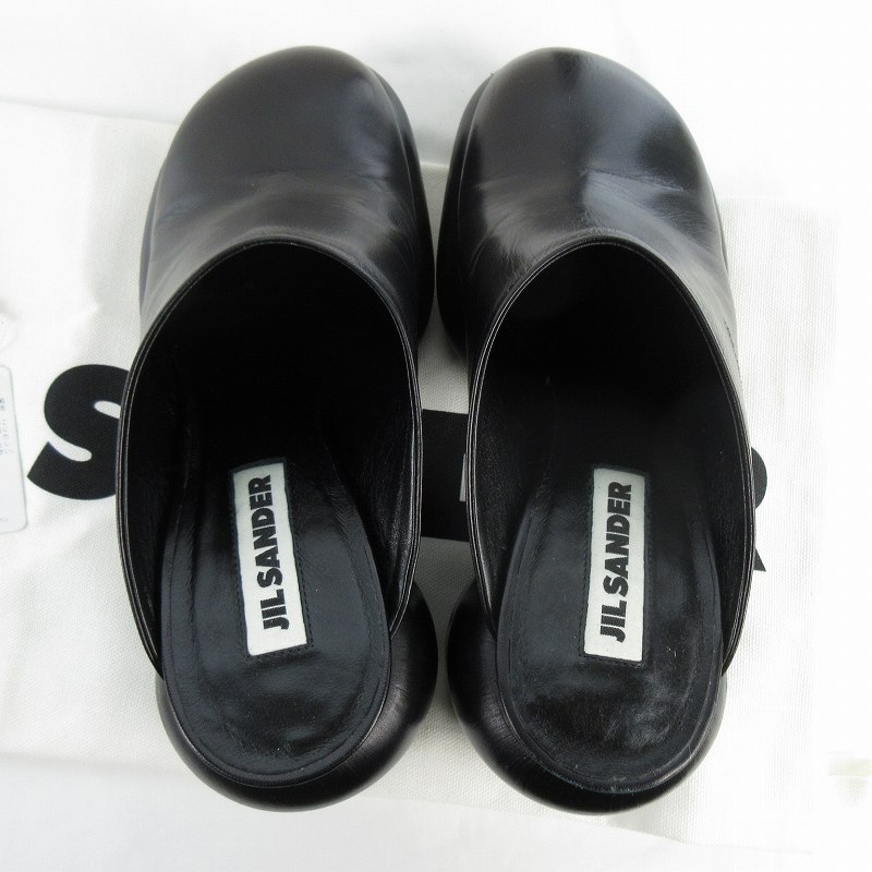 ジルサンダー JIL SANDER 22SS ブロックヒール スムースレザー