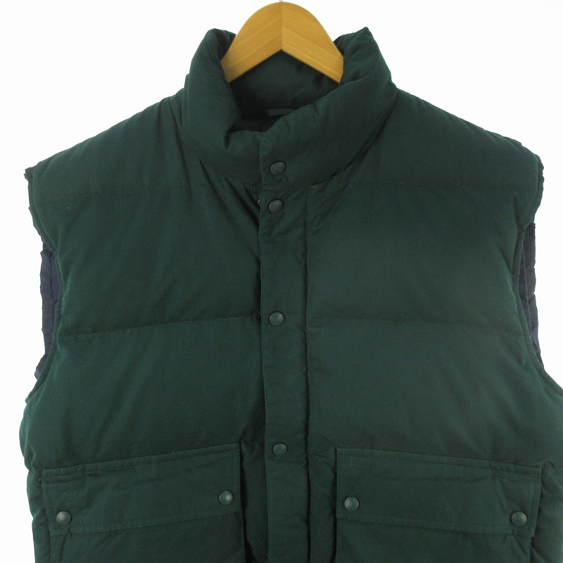 90s Eddie Bauer ダウンベスト グースダウン グリーン 白タグ エディーバウアー EDDIE BAUER 90'S 白タグ ダウンベスト グース