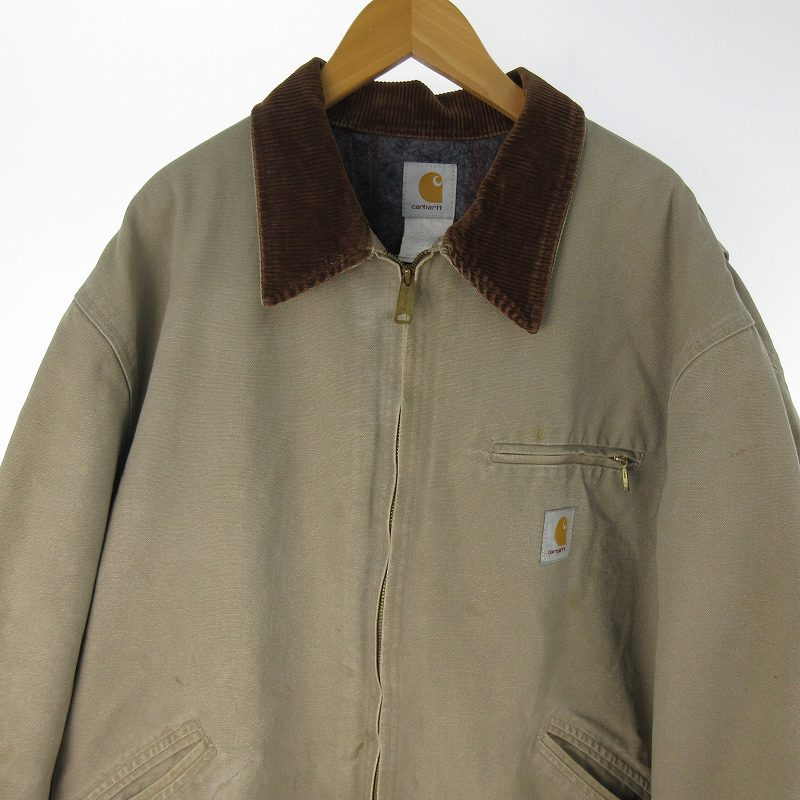 カーハート 襟コーデュロイ ダックジャケット usa製 L相当 100周年
