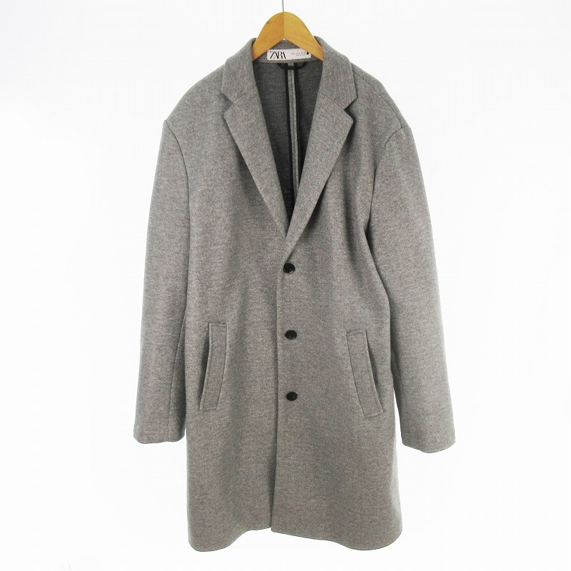 ザラマン ZARA MAN チェスターコート ロング 4WAY COAT ミックスグレー