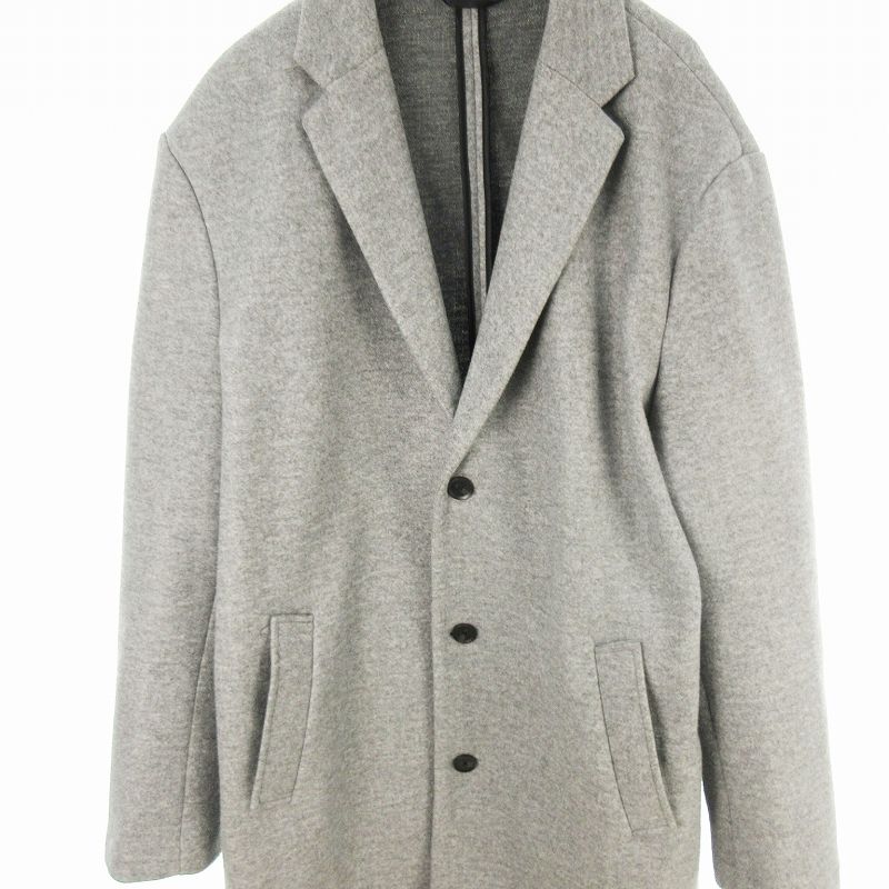 ザラマン ZARA MAN チェスターコート ロング 4WAY COAT ミックスグレー