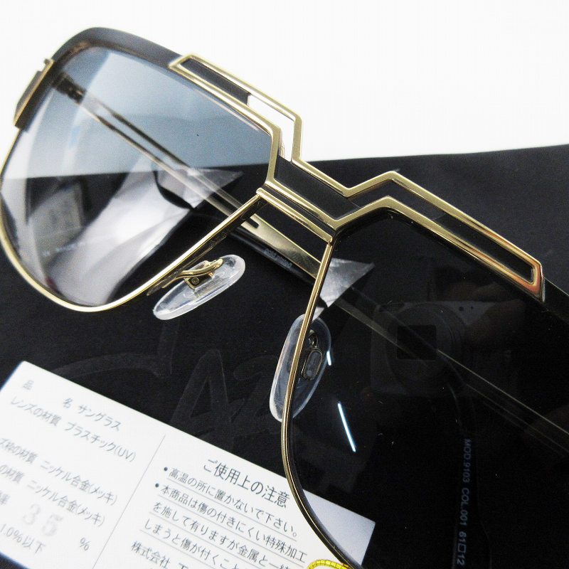 未使用品 カザール CAZAL サングラス MOD.9103 001 61口12 140 