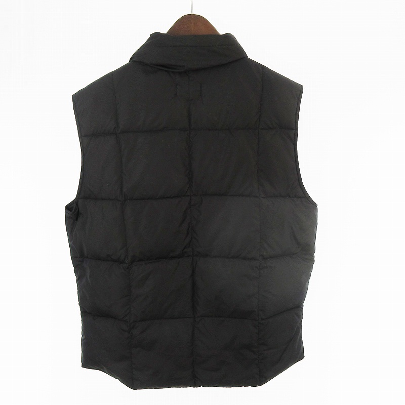 90s landsend ランズエンド グースダウンベスト ブラックL 古着 80～90年代 ランズエンド LANDS END リバーシブル グースダウン