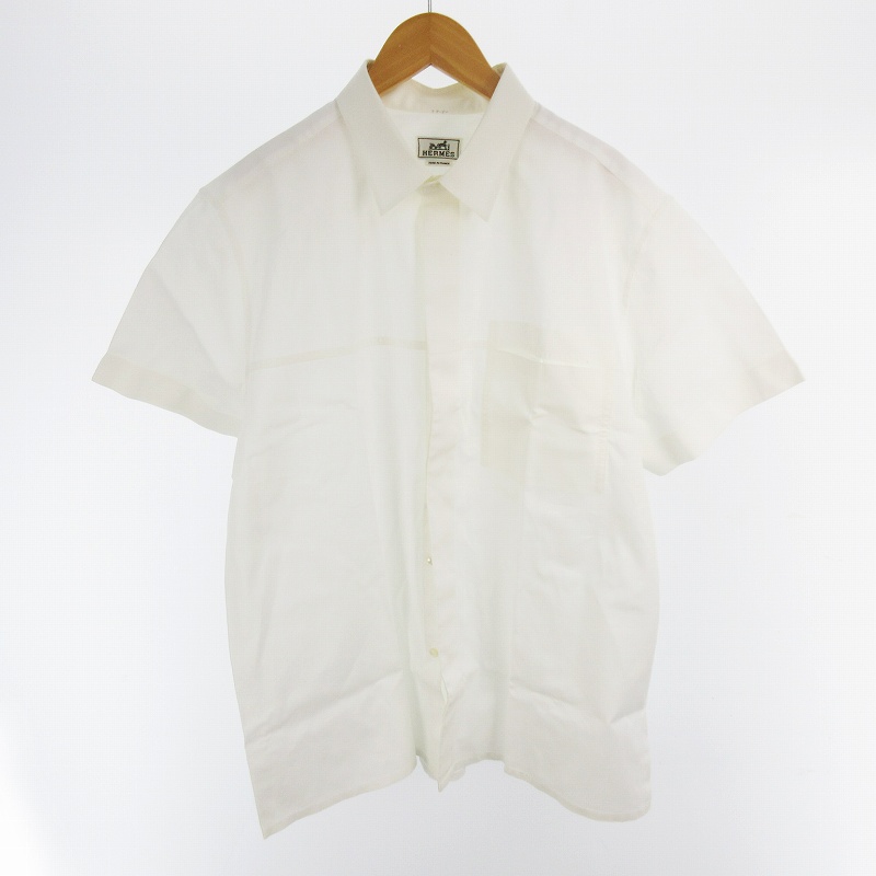 質屋 エルメス HERMES Tシャツ 38 サイズ 3E4620DL ホワイト 白 綿 半袖 トップス 衣類 服 23k281-3 みいち質店 エルメス HERMES Tシャツ 38 サイズ 3E4620DL ホワイト 白 綿