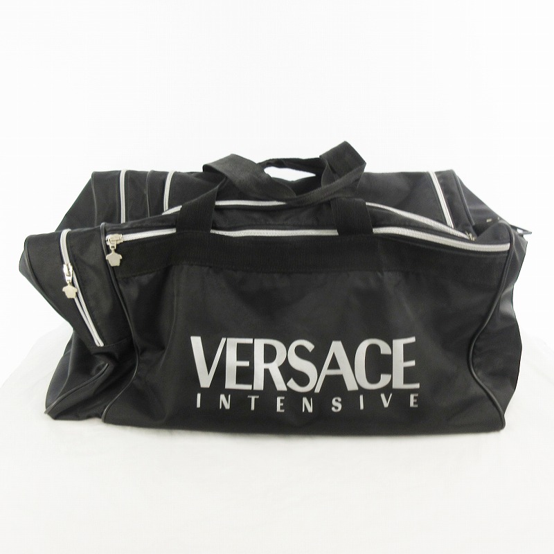 ヴェルサーチ　Versace ボストンバック　黒　レザー ヴェルサーチ ヴェルサーチェ VERSACE INTENSIVE ボストンバッグ