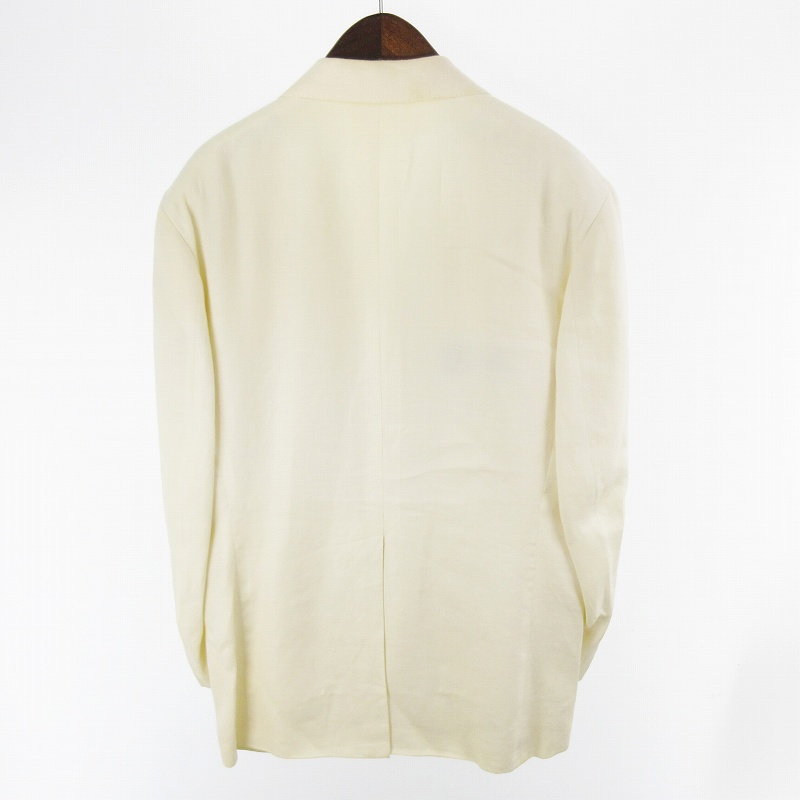 美品★ ラルフローレン リネン100% テーラードジャケット ダブル 白 ポロラルフローレン サファリジャケット リネン100