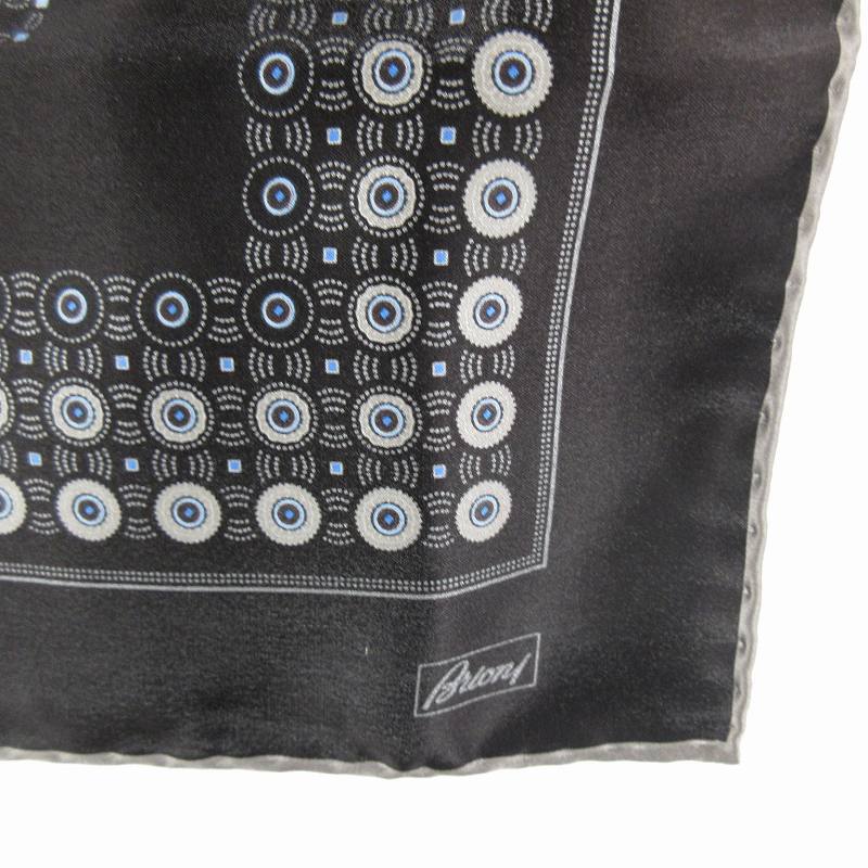 Brioni ブリオーニ　ハンドメイド　シルク　ポケットチーフ　ハンカチ 未使用品 ブリオーニ BRIONI シルク100％ スカーフ チーフ
