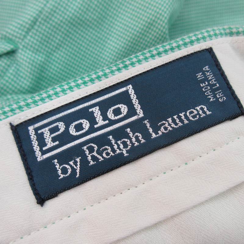 【 ラルフローレン 超美品 】自宅洗濯可能 ホワイトグリーン テーパード パンツ ラルフローレン 超美品 】自宅洗濯可能 ホワイトグリーン