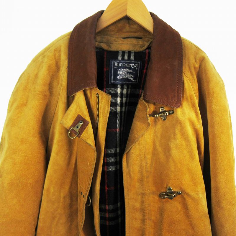 Burberry レザージャケット キャメル 38 ノバチェック BURBERRY - バーバリーズ 90s ウール オールド チェック 長袖