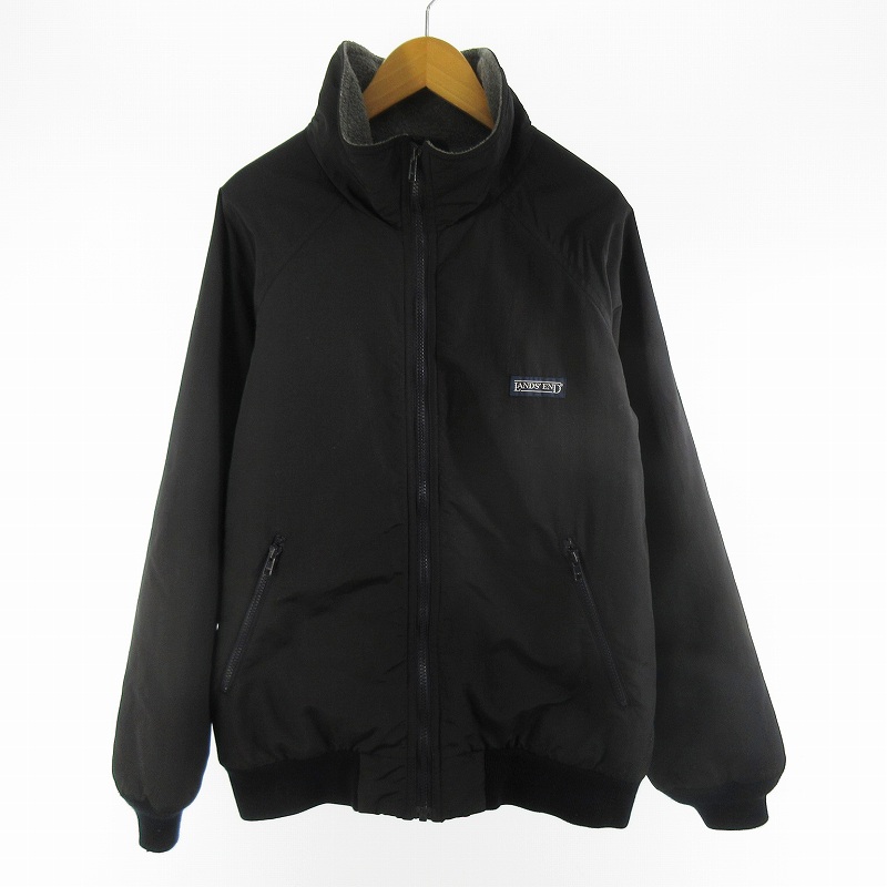 ジャケット・アウター LANDS'END 90s SQUALL JACKET Black. Big & Tall Lands' End Classic Squall Waterproof Insulated Winter