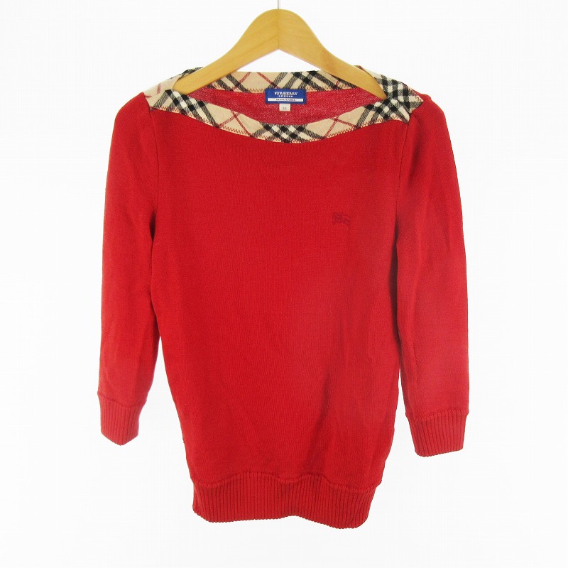 バーバリーブルーレーベル BURBERRY BLUE LABEL ニット セーター 七分