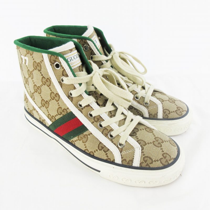 グッチ GGスプリーム キャンバス ハイカットスニーカー 37.5