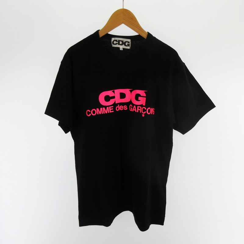 未使用品 コムデギャルソン COMME des GARCONS CDG Pink Logo T-Shirt 