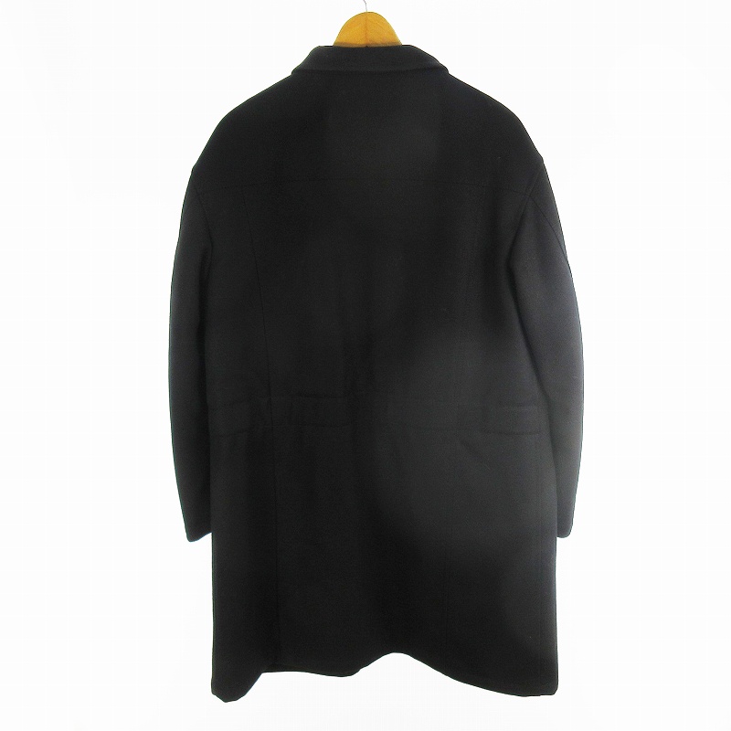 イタリア製 EMPORIO ARMANI ニットジャケットコート ブラック アルマーニ コレツィオーニ ARMANI COLLEZIONI ウール カシミヤ 中綿