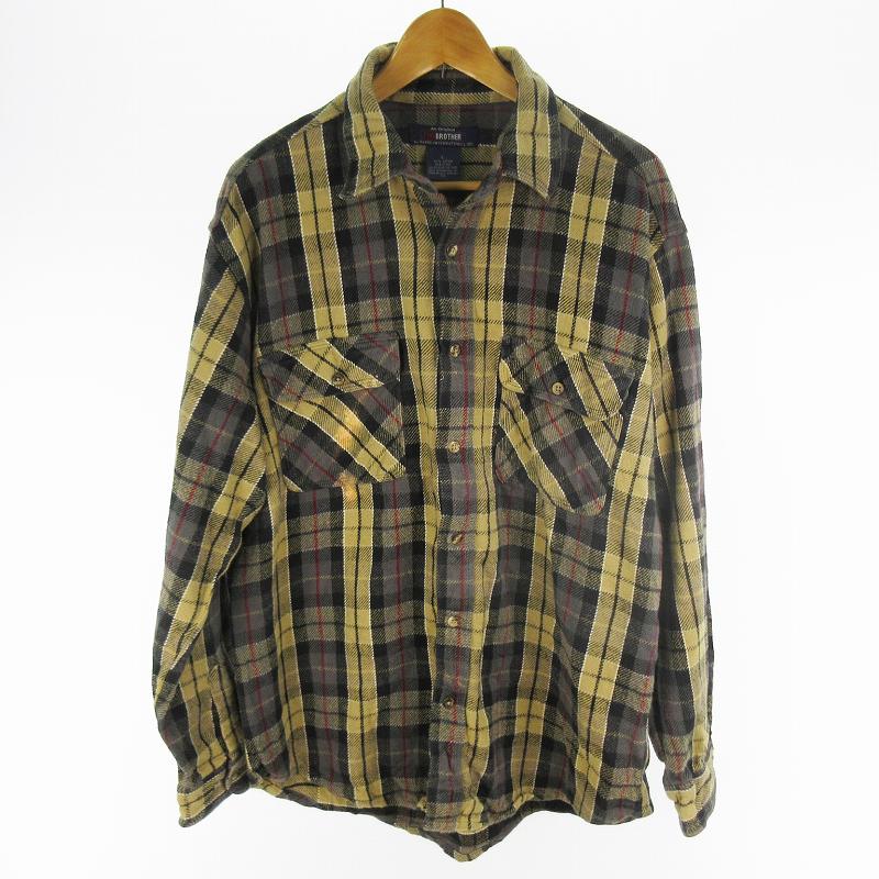 ファイブブラザー FIVE BROTHER 90'S USA製 ネルシャツ 長袖 チェック