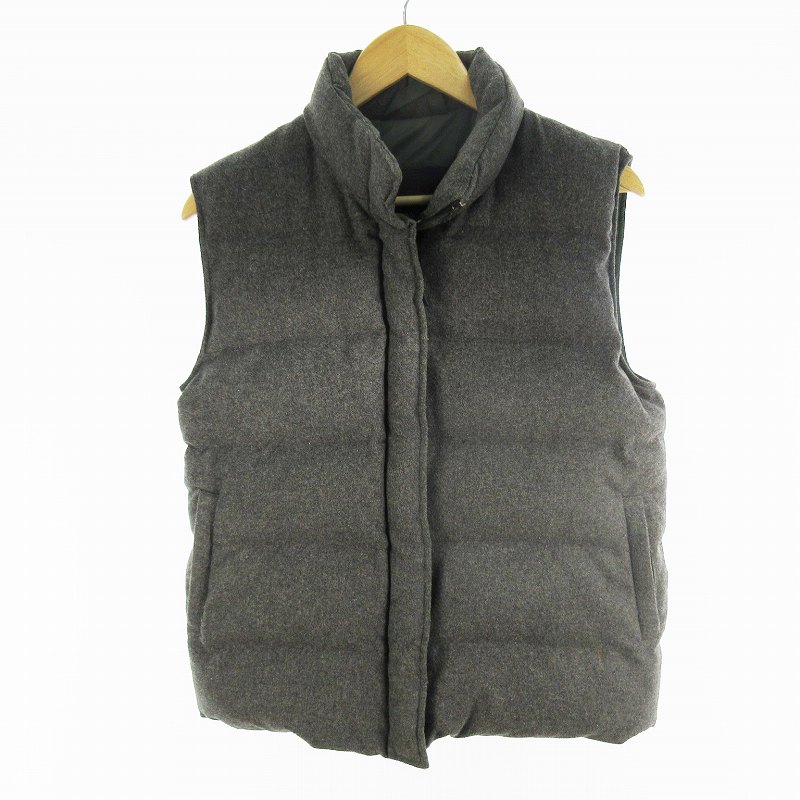 モンクレール MONCLER 青タグ ダウンベスト ウール チャコールグレー 0