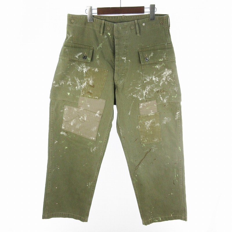 未使用品 25FW BOWWOW バウワウ L ミリタリーパンツ PAINT STAINED 