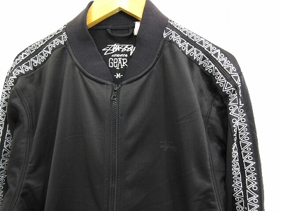 ステューシー STUSSY トラックジャケット ジャージ 黒 ブラック M ☆AA 