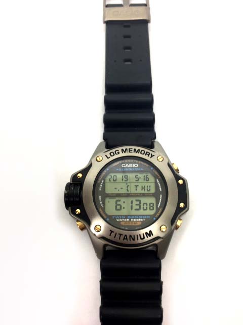 カシオ CASIO 腕時計 ログメモリーチタニウム ダイバーズ 