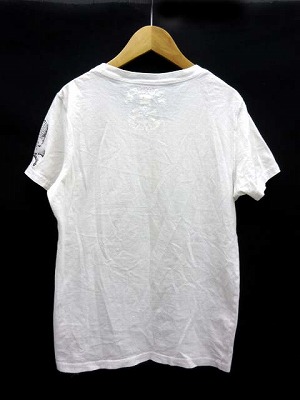ロエン Roen Tシャツ 半袖 クルーネック スカル プリント 46 白 ロエン Roen Tシャツ 半袖 クルーネック スカル プリント 46 白