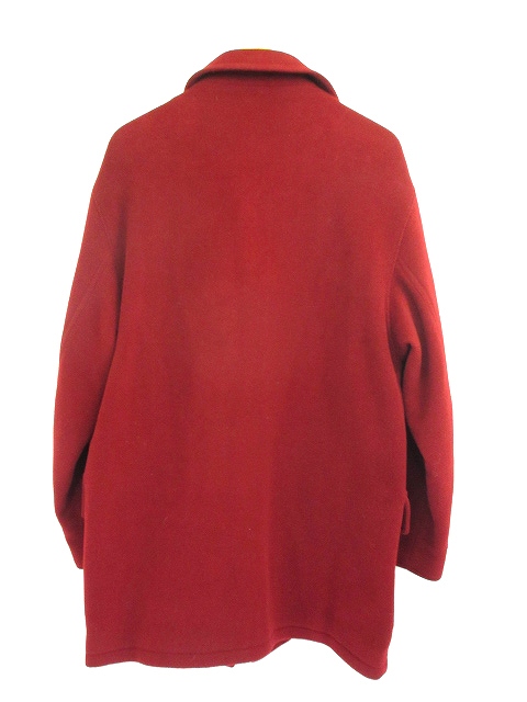 エルメス HERMES ステンカラ―コート 裏地ロゴ 赤 レッド 48 国内正規