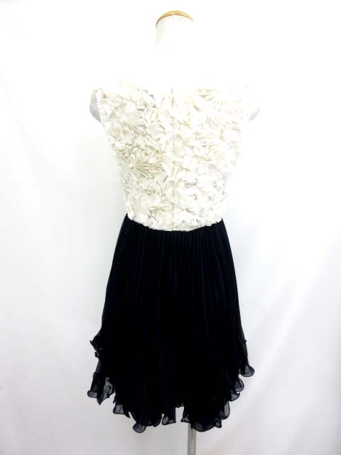 ソブ Sov ダブスタ ワンピース フォーマルドレス プリーツ ネイビー 白 M レディース 122 ベクトルパーク